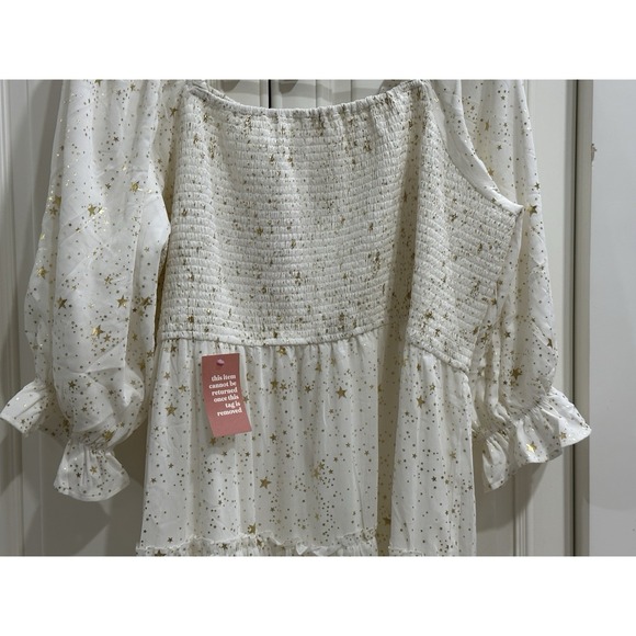 Ivy City Co Women's Midsummer Nights Dress  Stars Size 5X White - Picture 4 of 16